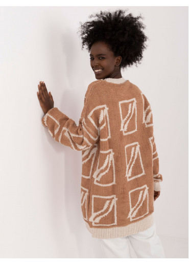 Hnedý dámsky oversize sveter