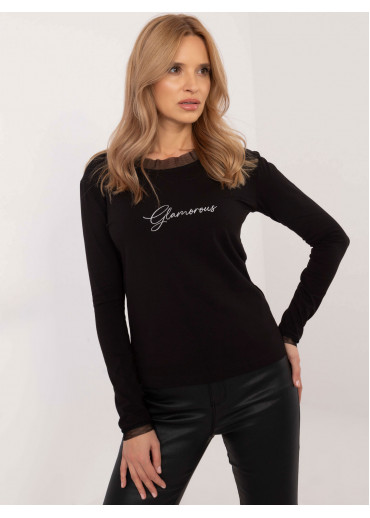Čierne tričko s dlhým rukávom