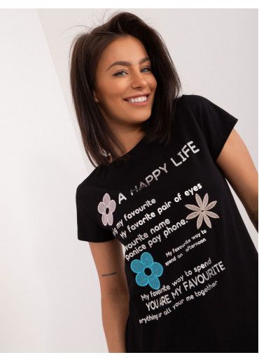 Čierne dámske tričko