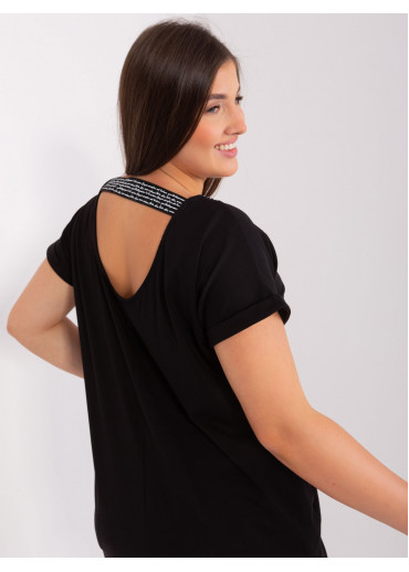 Čierne predĺžené tričko