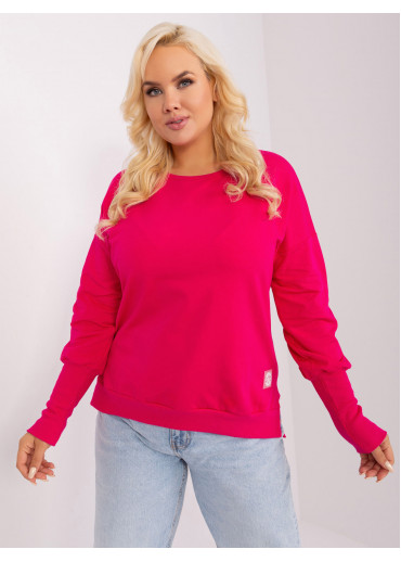 Fuchsiovo ružové tričko s dlhým rukávom