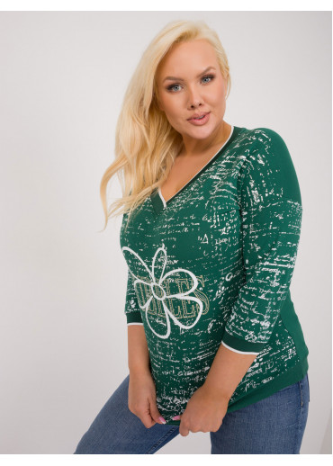 Tmavozelené dámske tričko