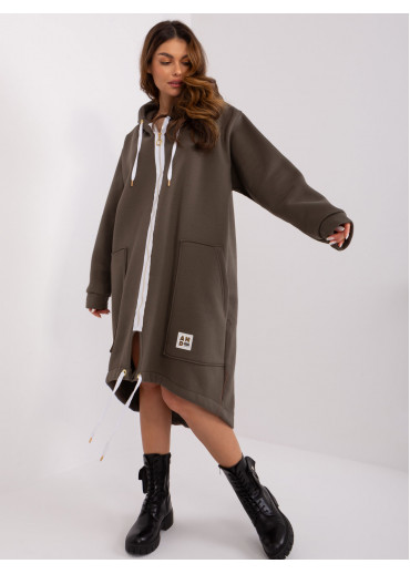 Khaki zelená dlhá mikina