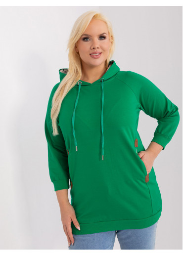 Zelená mikina s kapucňou