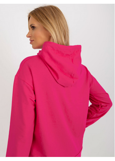 Fuchsiovo ružová basic mikina