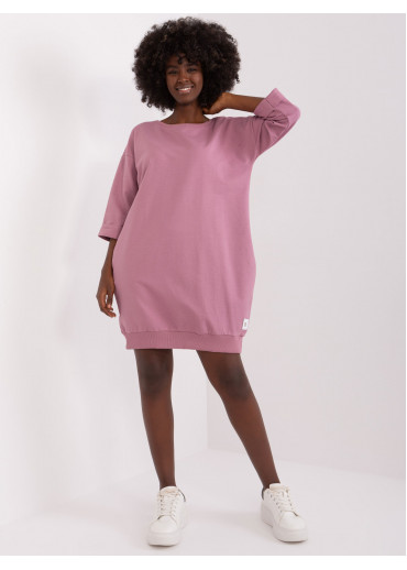 Tmavopúdrovo ružová predĺžená mikina