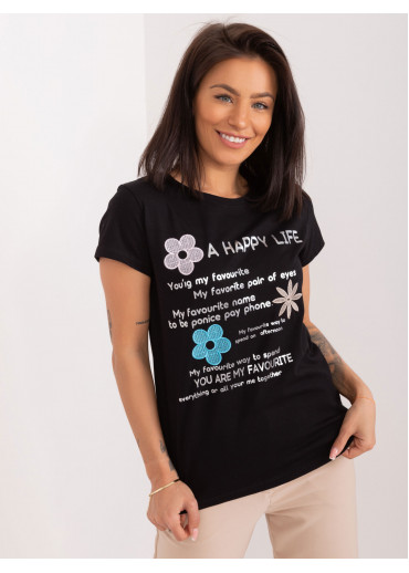 Čierne dámske tričko