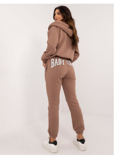 Hnedá tepláková súprava 3-kombinácia