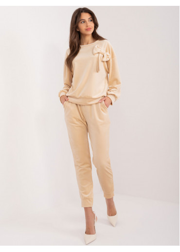 Béžovo hnedá tepláková súprava