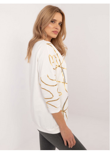 Smotanovo biela moderná mikina