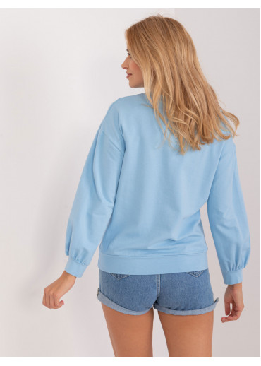 Svetlomodrá kvetovaná mikina