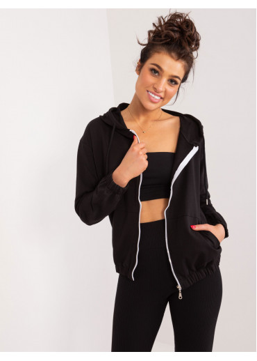 Čierna mikina s kapucňou