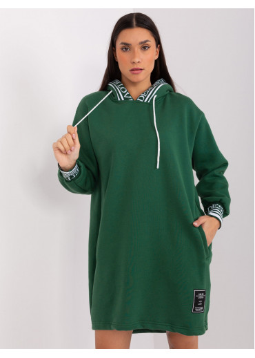Tmavozelená mikinová tunika
