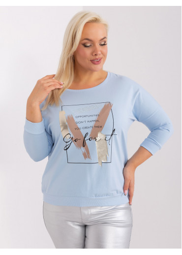 Svetlomodré tričko s potlačou