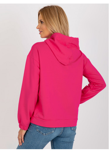 Fuchsiovo ružová basic mikina