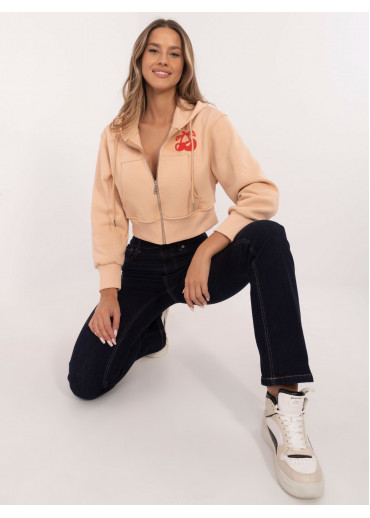 Hnedá crop top mikina