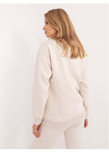 Béžovo hnedá dámska mikina