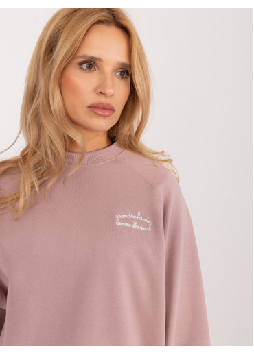 Tmavopúdrovo ružová elegantná mikina