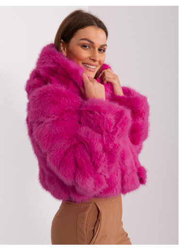 Fuchsiovo ružová krátka bunda