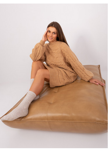 Karamelovo hnedý predĺžený sveter