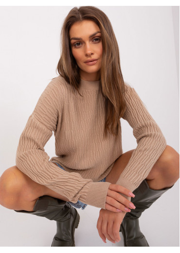 Béžovo hnedý pulóver