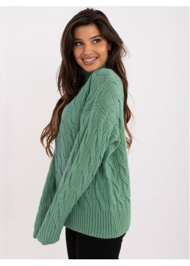 Svetlozelený dámsky rolák