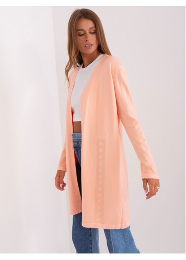 Broskyňovo ružový kardigán