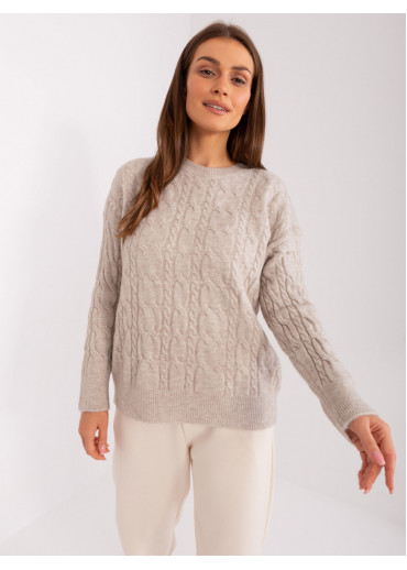 Béžovo hnedý pulóver