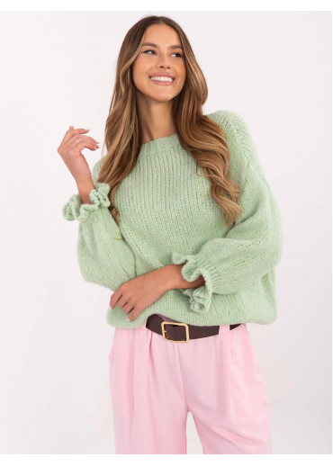 Svetlozelený dámsky sveter