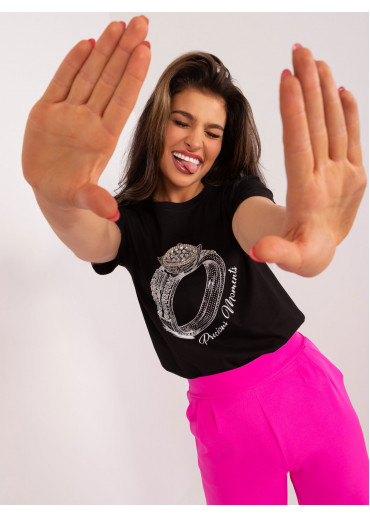 Čierne tričko s potlačou