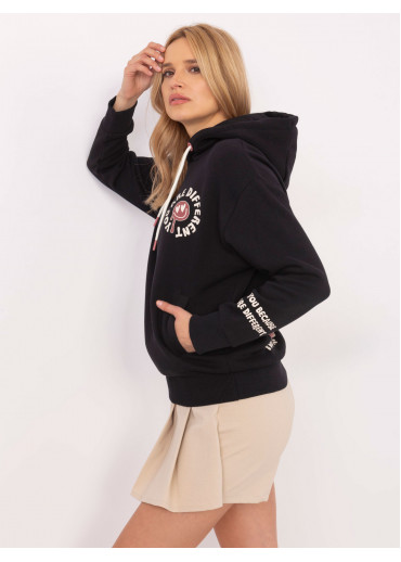 Tmavosivá dámska mikina s potlačou