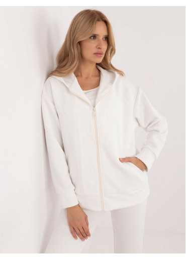 Biela dámska ležérna mikina