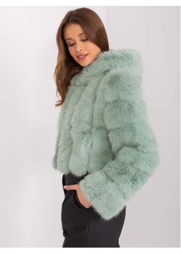 Svetlozelená chlpatá bunda