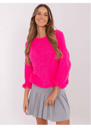 Neónovo ružový dámsky sveter