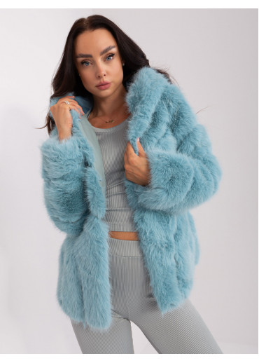 Mätovo zelená kožušinová bunda