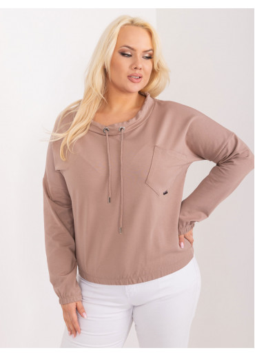 Hnedé tričko so šnúrkami