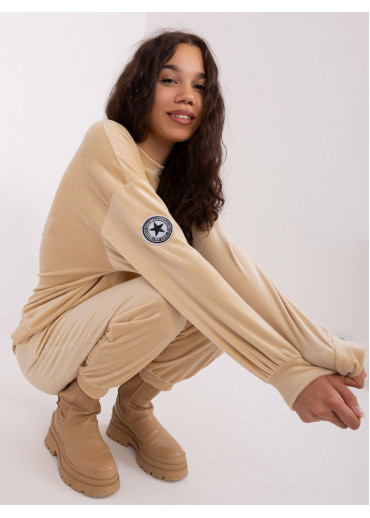 Béžovo hnedá tepláková súprava