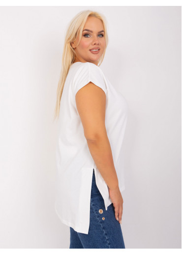 Smotanovo biele predĺžené tričko