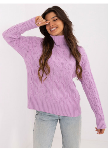 Fialový dámsky rolák