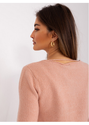 Púdrovo ružový pulóver