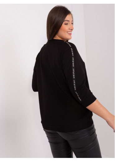 Čierne tričko s 3/4 rukávom