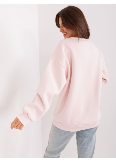 Púdrovo ružová mikina