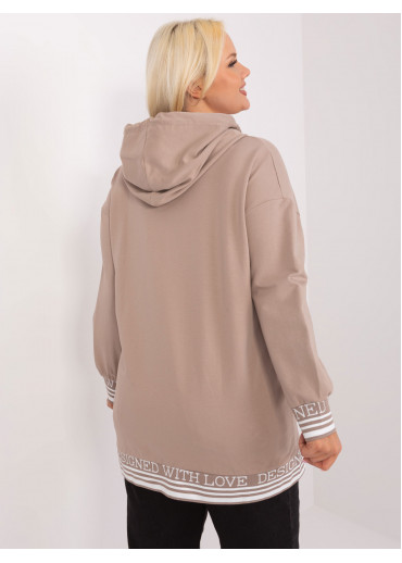 Béžovo hnedá mikina s kapucňou