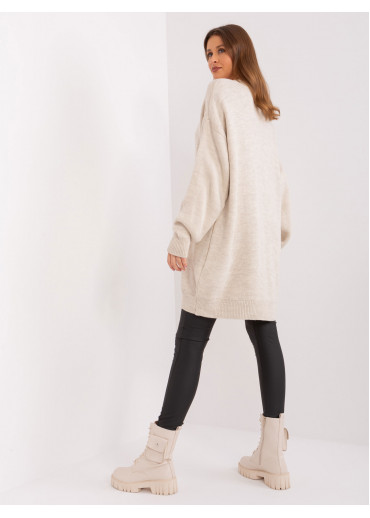 Béžovo hnedé pletené šaty