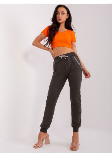 Tmavosivé dámske tepláky