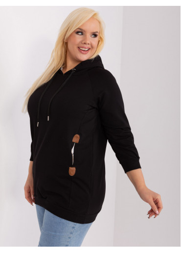 Čierna mikina s kapucňou