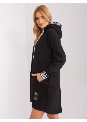 Čierna mikinová tunika