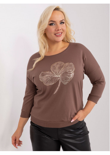 Hnedé tričko s potlačou