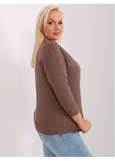 Hnedé tričko s potlačou