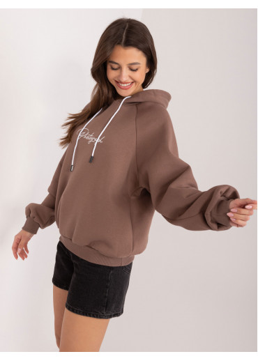 Hnedá mikina s kapucňou